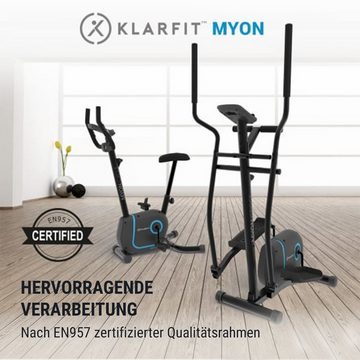 KLARFIT Heimtrainer Myon Cross (Tablet-Halterung ; Kinomap App;pullsmesser)