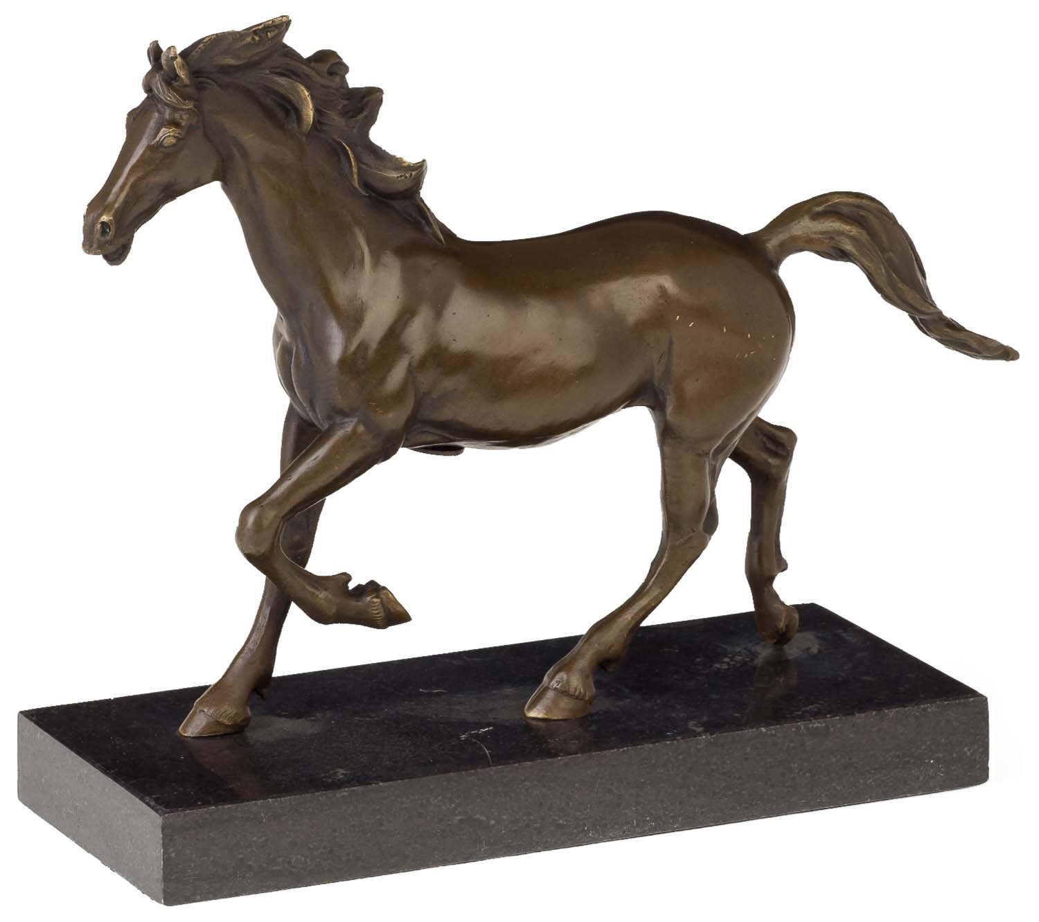 Aubaho Skulptur Bronzeskulptur im Antik-Stil Pferd Bronze Figur Skulptur Statue - 26cm