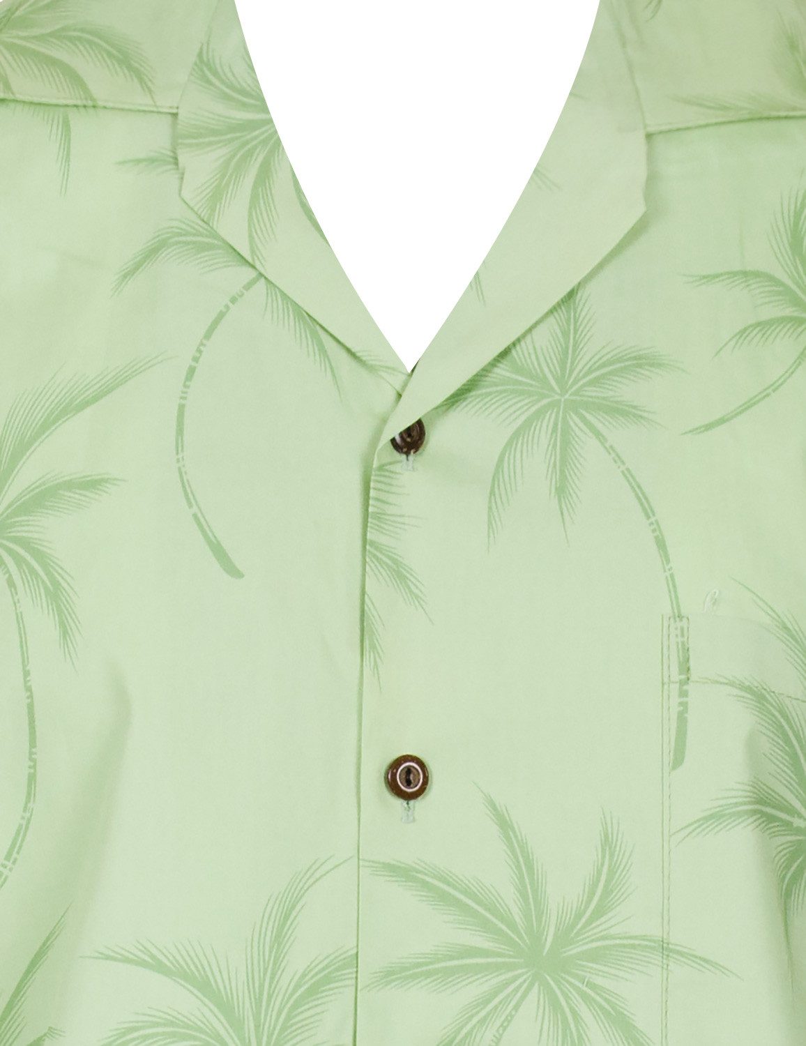 KY's Hawaiihemd "Palmshadow" Herren Kurzarm Baumwolle Kokosknöpfe Original Hawaii – Bild 2 von 5