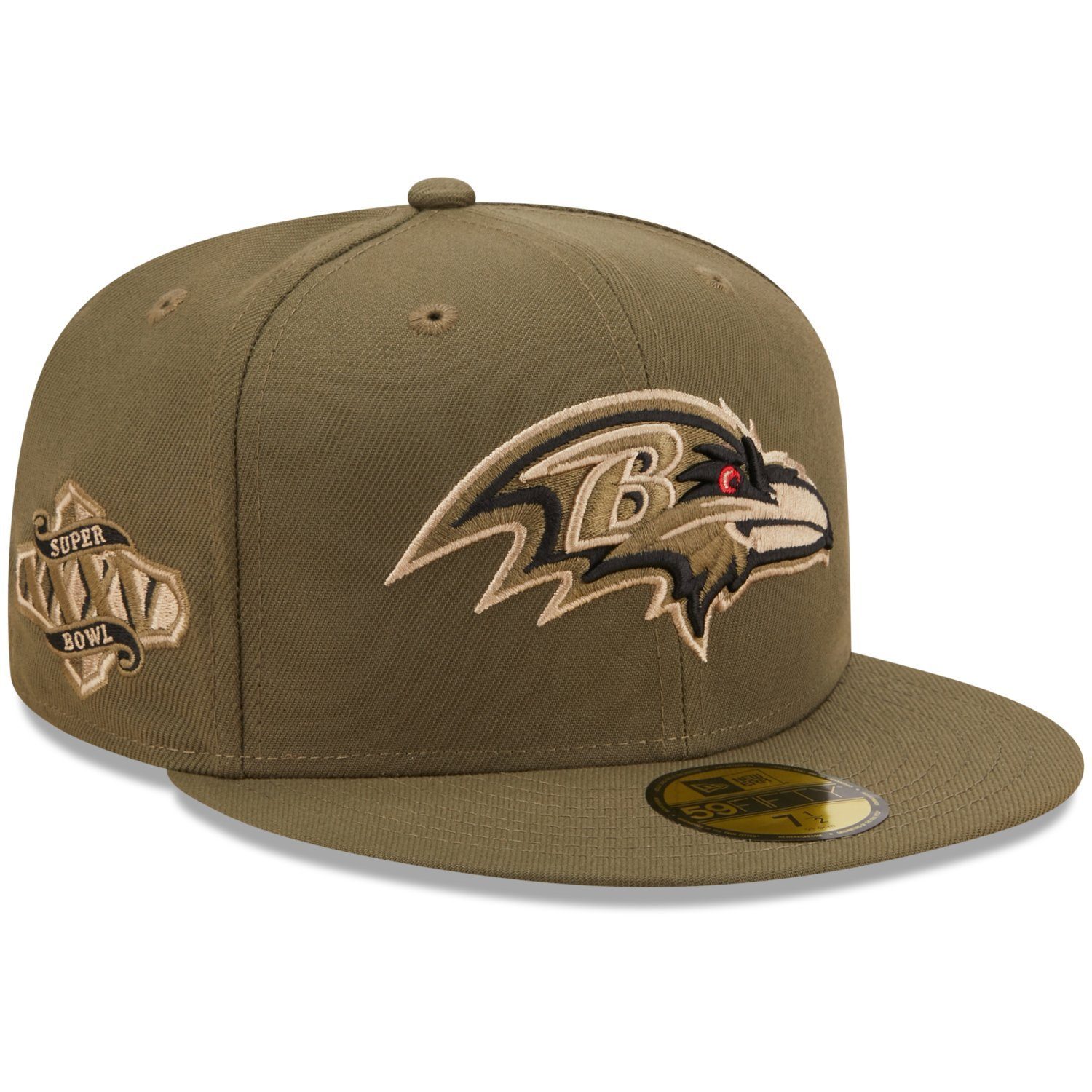 New Era Fitted Cap 59Fifty NFL Throwback Superbowl ProBowl Baltimore Ravens