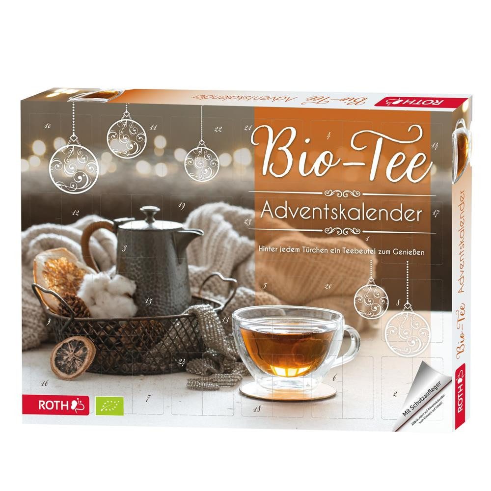 Roth Tee Bio-Tee-Adventskalender mit 24 Teesorten Adventskalender, bietet jeden Tag neue Genussmomente