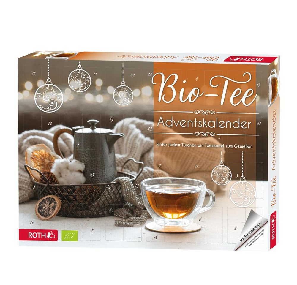 Roth Tee Bio-Tee-Adventskalender mit 24 Teesorten Adventskalender, bietet jeden Tag neue Genussmomente