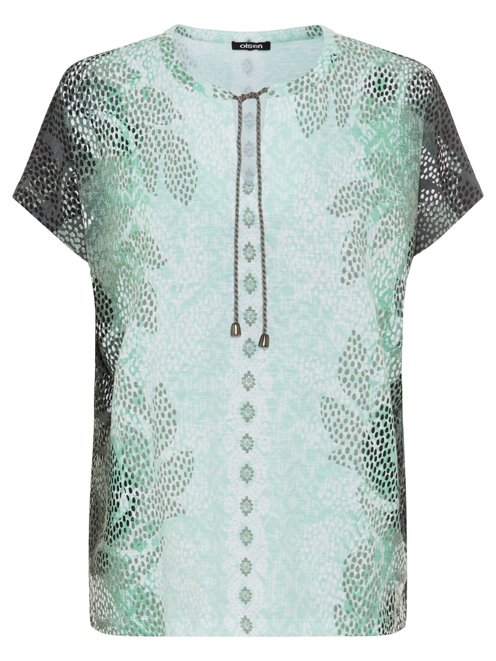 Olsen Print-Shirt (1-tlg) aus reiner Baumwolle günstig online kaufen