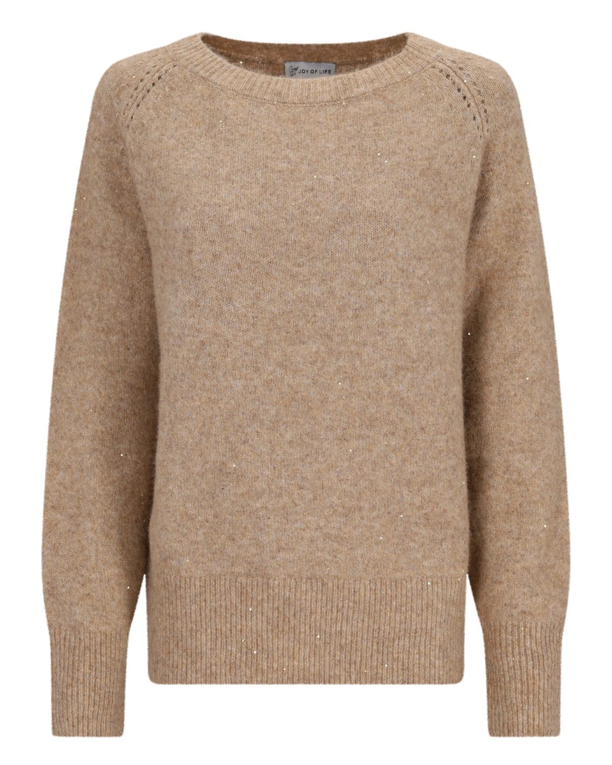 Rundhalspullover Pullover mit Raglanärmeln