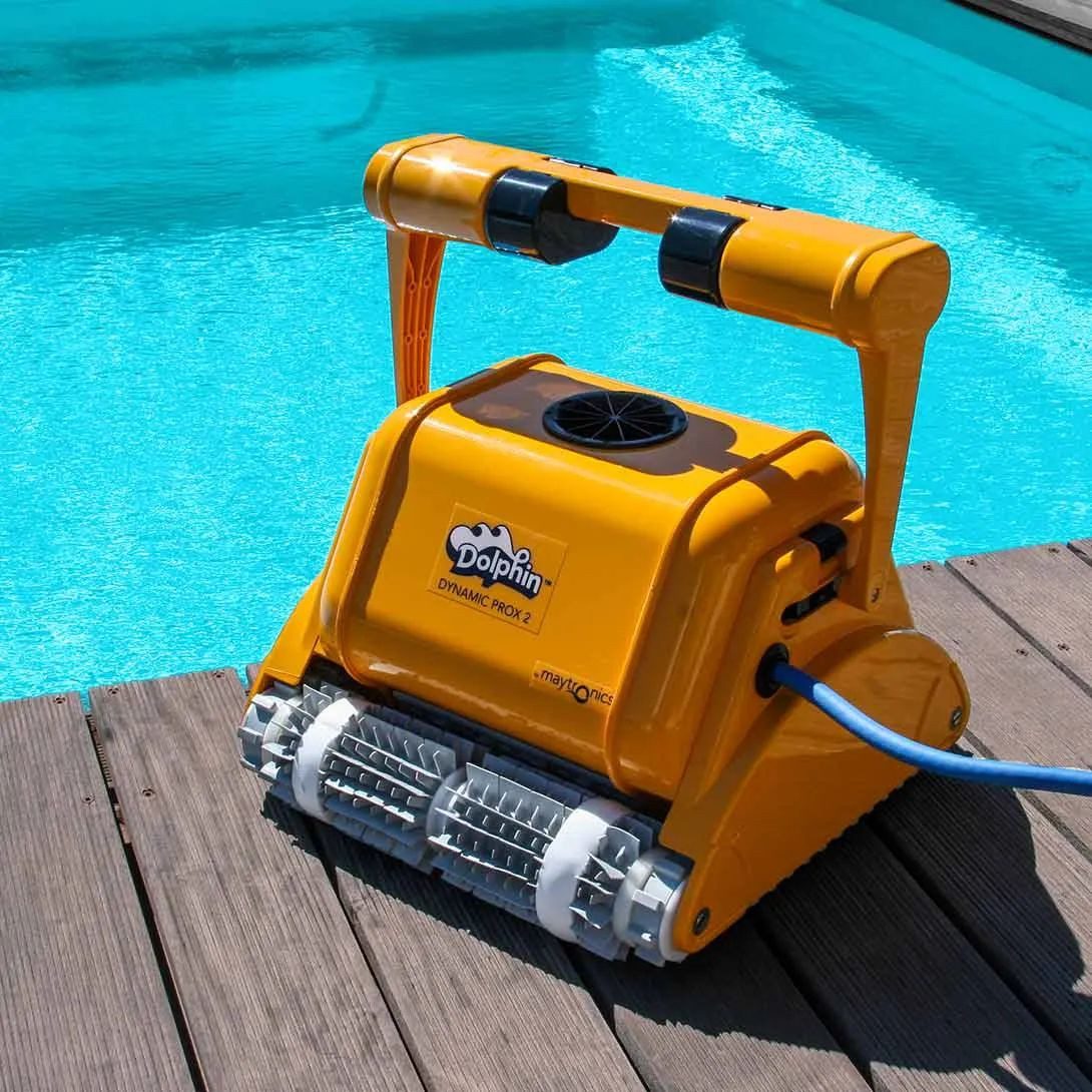 maytronics Poolroboter Pro X2, (Standard-Zykluszeit 6 Std), Professionelle Poolreinigung für Pools bis zu 25 Meter