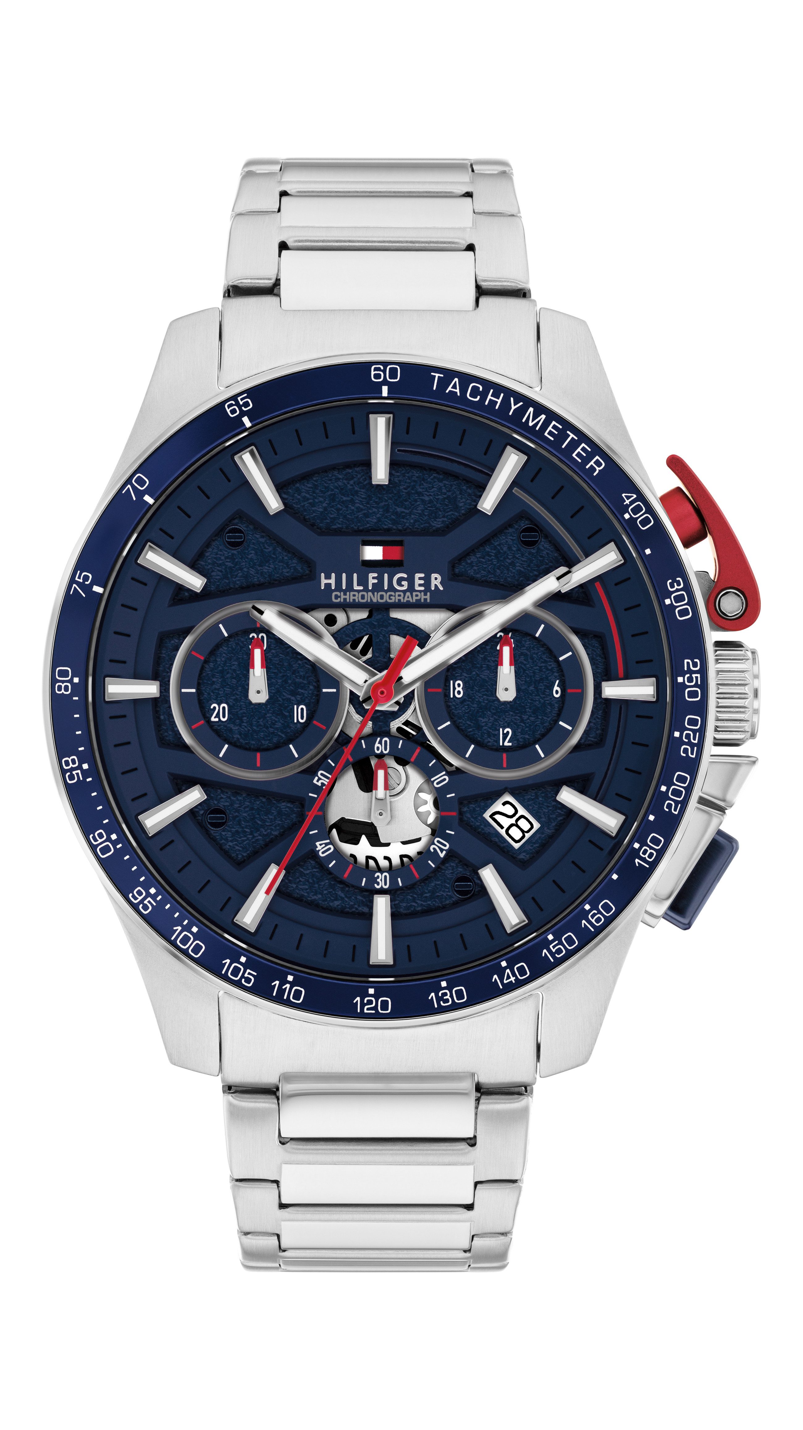 Tommy Hilfiger Chronograph BANK 1792261, Quarzuhr, Armbanduhr, Herrenuhr, Edelstahlarmband, analog, Tag