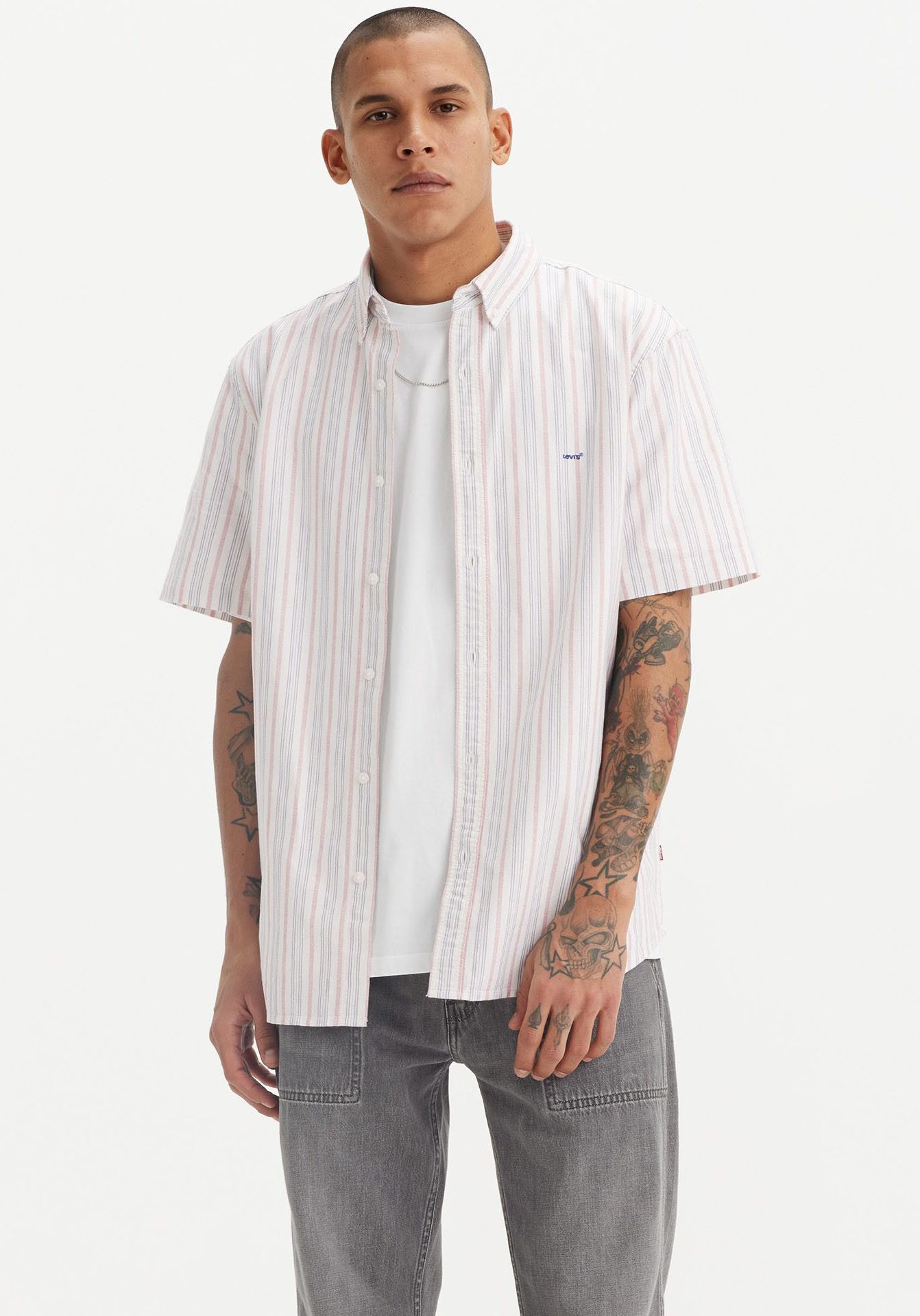 Levi's® Kurzarmhemd SS AUTHENTIC BUTTON DOWN in Streifendessin, aus Baumwolle