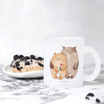 Mr. & Mrs. Panda Teeglas Bären Liebe - Transparent - Geschenk, Heiraten, Glas Teetasse, Teegla, Premium Glas, Außerordentliches Design