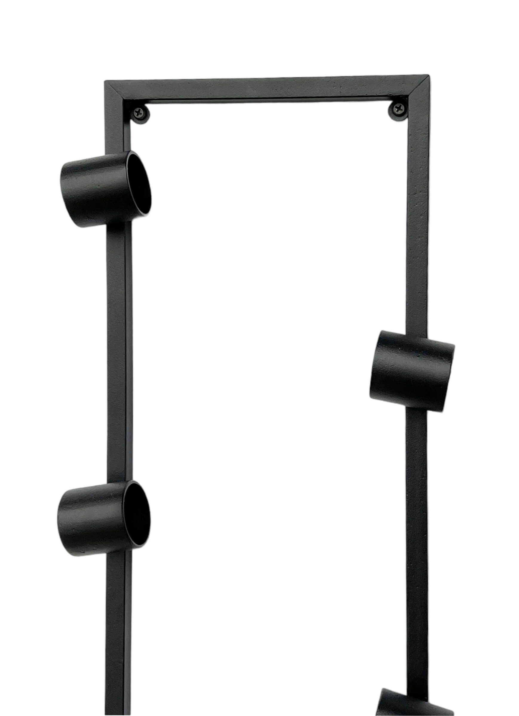 DanDiBo Weinregal Wand Metall Schwarz 6 Flaschen Flaschenregal Modern, Schräge Halterungen