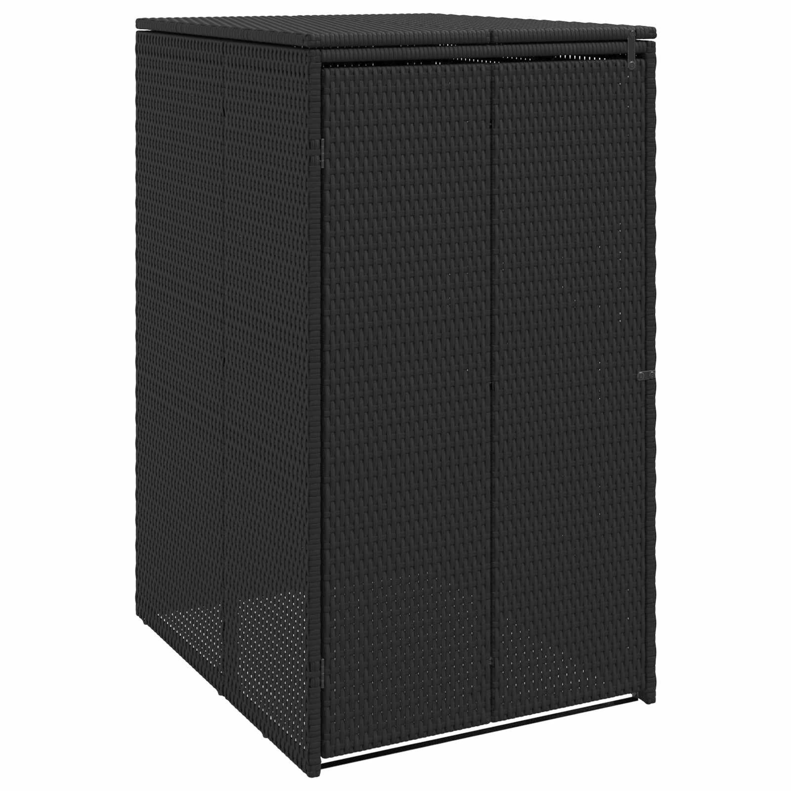vidaXL Mülltonnenbox 65 x 80 x 115 cm Mülltonnenverkleidung Mülltonnenbox schwarz Polyratta