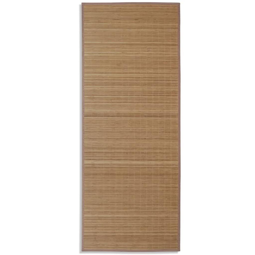 vidaXL Teppich Teppich Bambus Braun Rechteckig 80x200 cm, Hütte, Bambusteppich Teppich Matte Küchenteppich Bambusmatte Vorleger Läufer