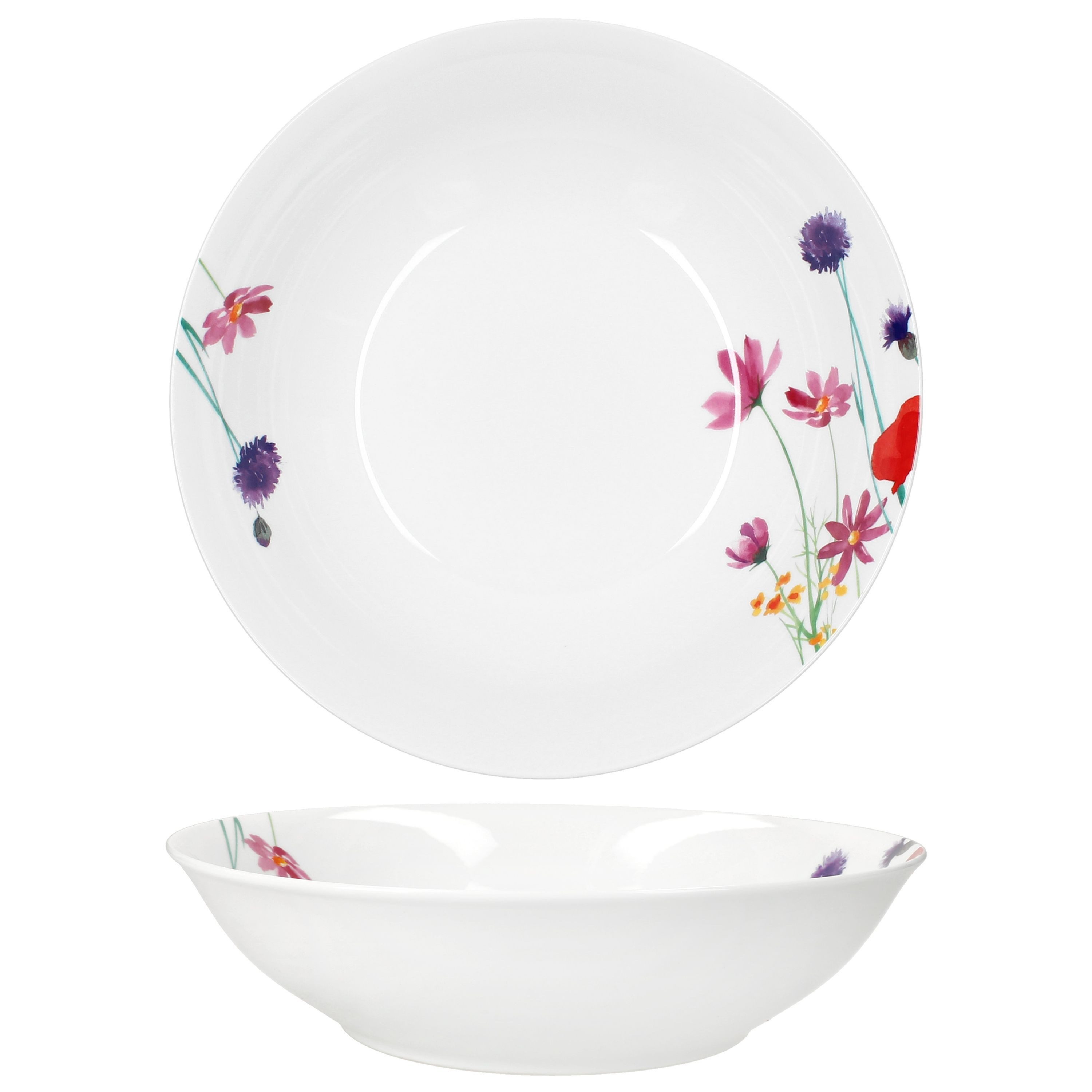 MamboCat Rührschüssel 2x Marie Servierschale Ø25,5cm 1,3L Porzellan Blumen Suppenschüssel, Porzellan – Bild 4 von 5