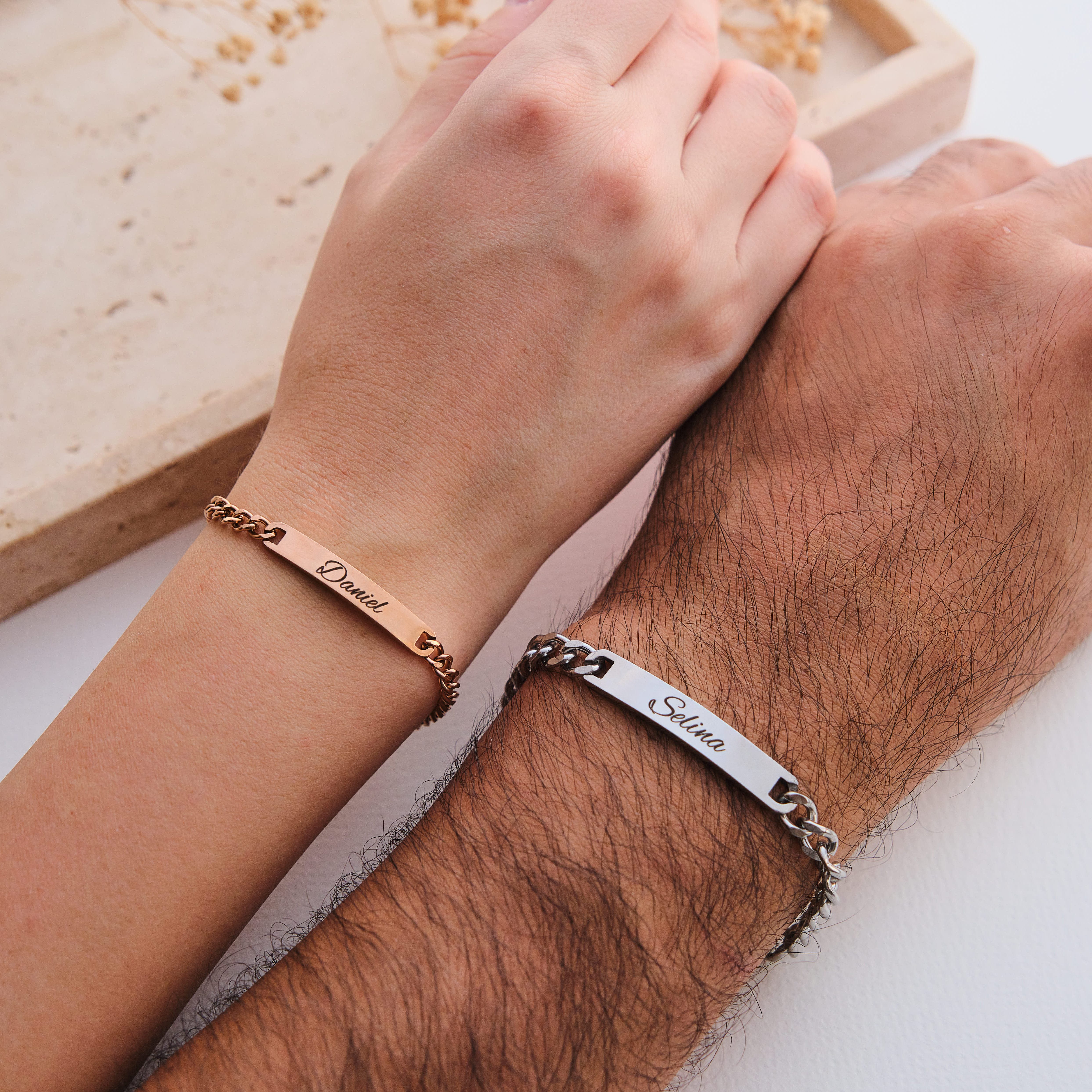 OTANTO Armband mit Gravur Partnerarmbänder mit Gravur Pärchen Armbänder – Bild 2 von 3