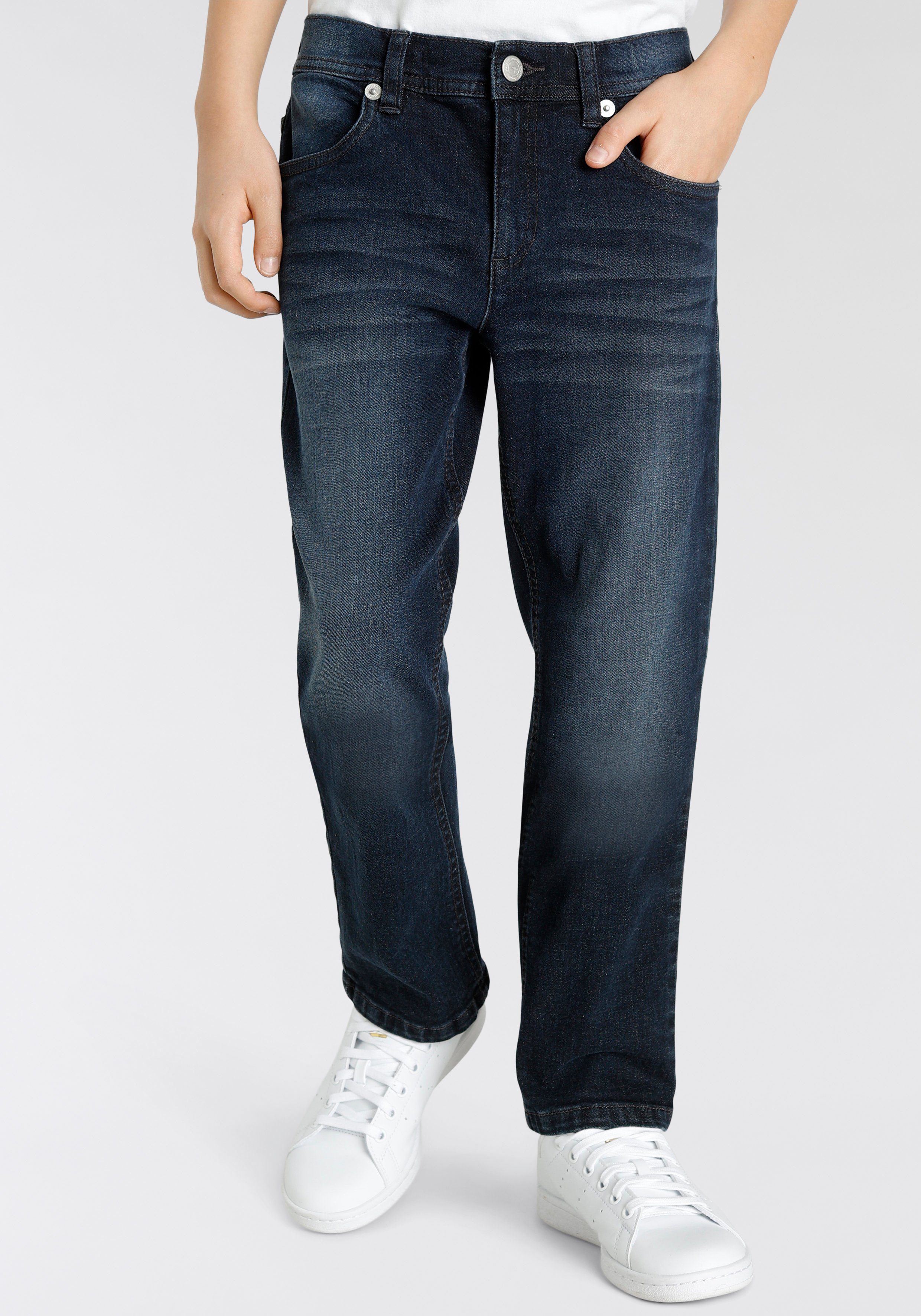 Stretch-Jeans, regular fit mit geradem Beinverlauf