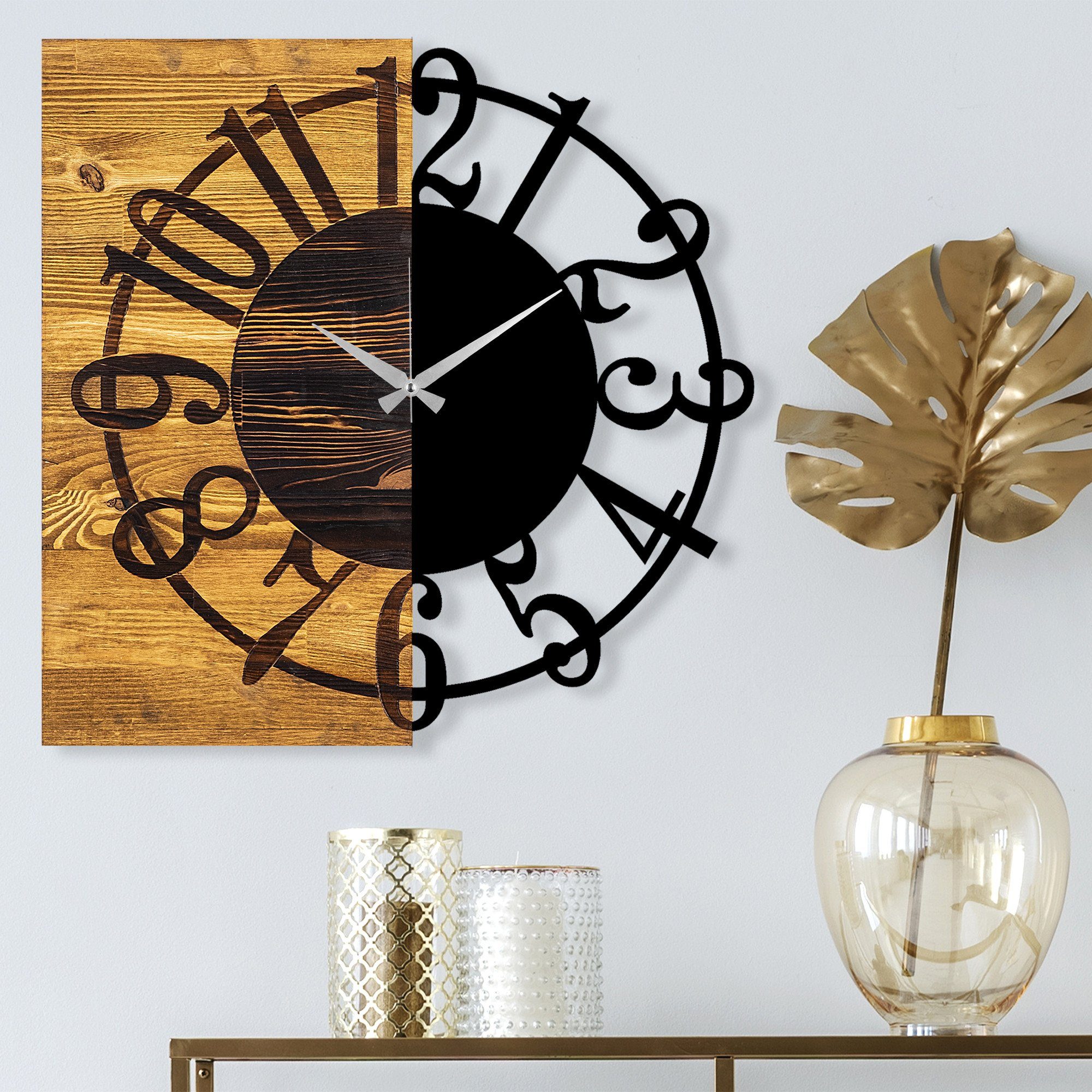 Wallity Wanduhr 100% WOODEN (Thickness: 3 günstig online kaufen