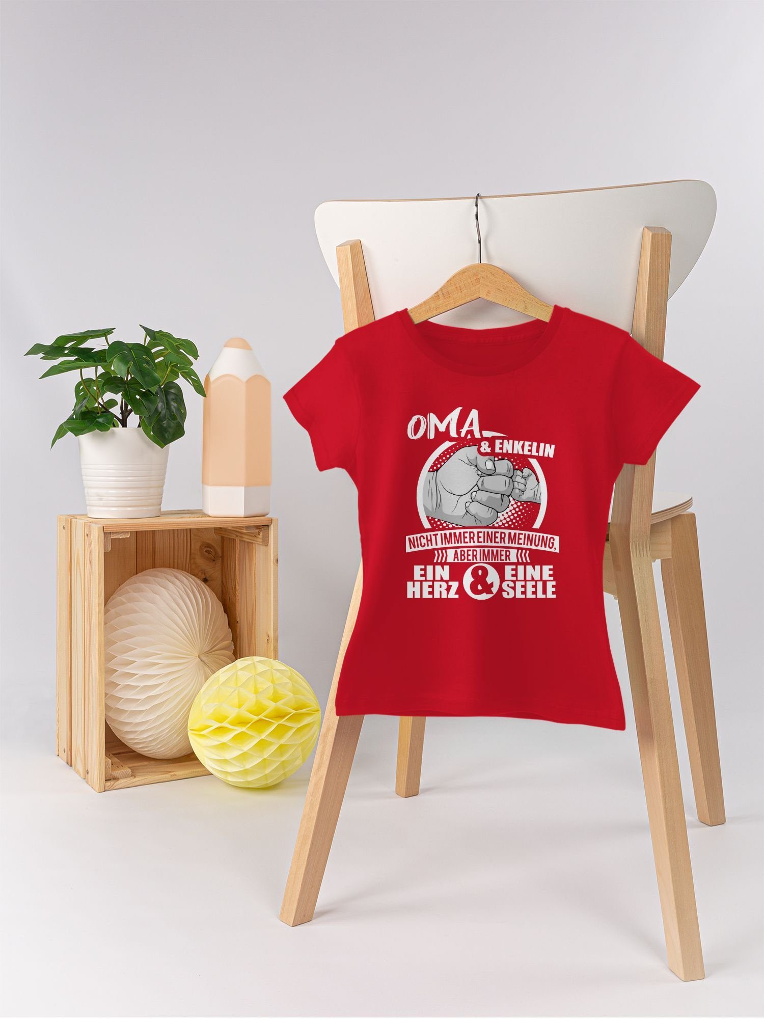 Kinder Kids (Gr. 92 -146) Shirtracer T-Shirt Oma & Enkelin Immer ein Herz & eine Seele - Partner-Look Familie Kind - Mädchen Kin