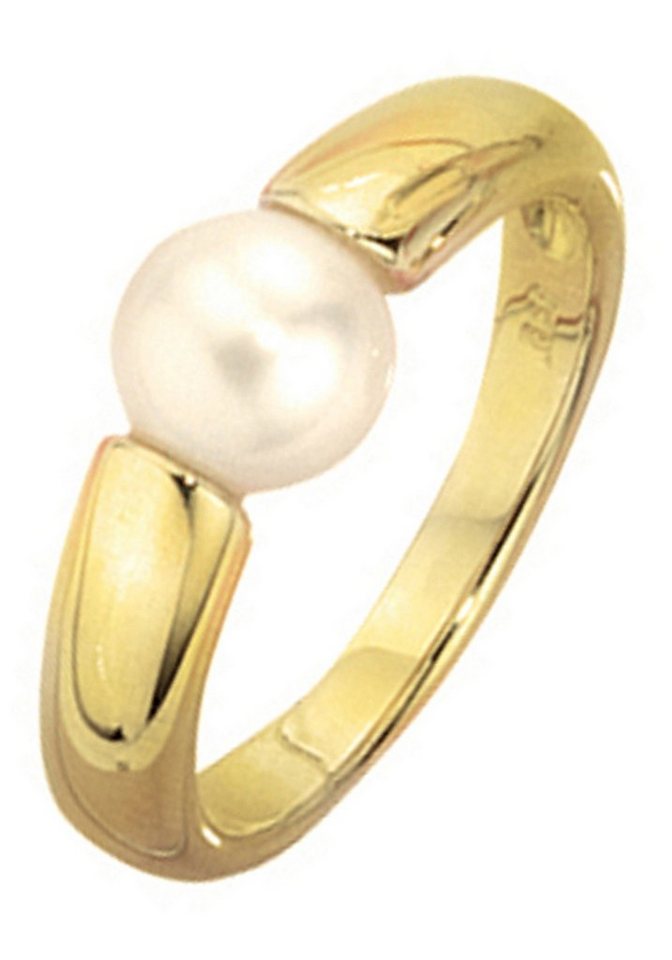 JOBO Perlenring, 333 Gold mit einer SüÃ... JOBO Perlenring, 333 Gold mit einer SüÃ...