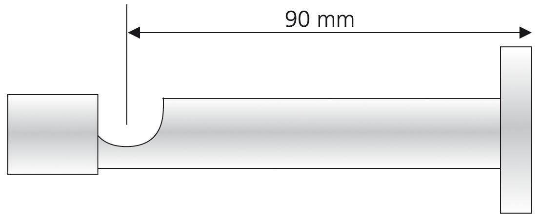 Träger, Liedeco, Gardinenstangen, (1-St), mit Gardinenstangen Ø 16 für schwarz mm Schraubkappe