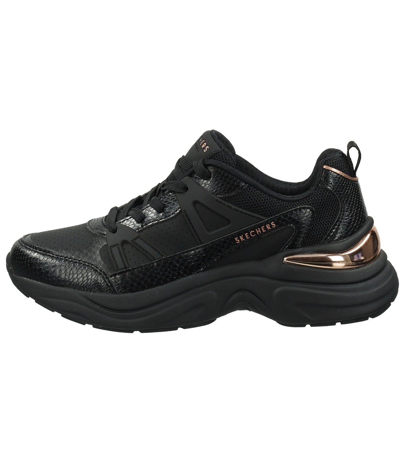 Sneaker Lederimitat/Textil Sneaker Skechers Schwarz