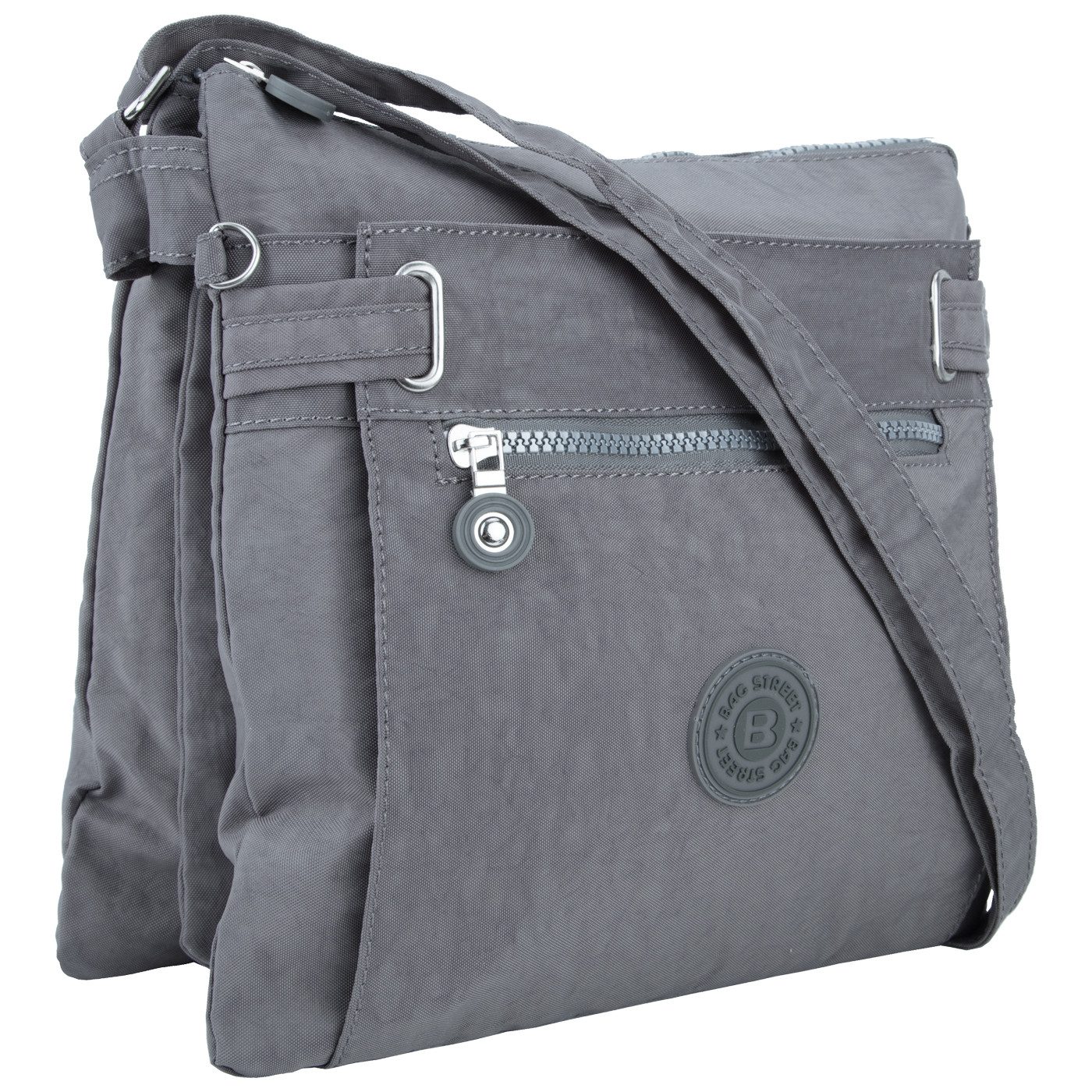 compagno Henkeltasche, Sportive Umhänge-Tasche 3-Fächer mit viel Stauraum Reise Kuriertasche