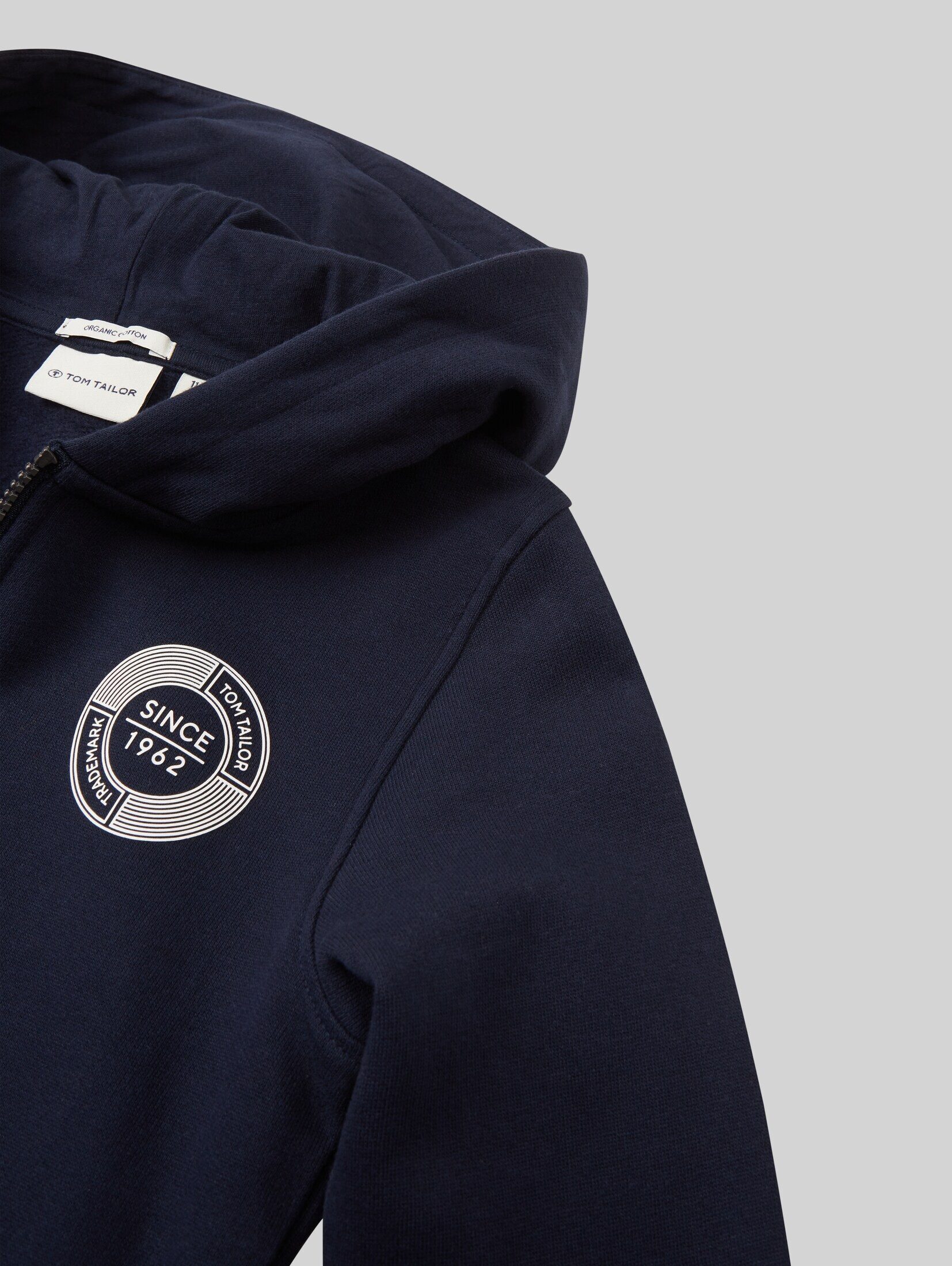 TOM TAILOR Sweatjacke Strick & Sweatshirts Hoodie Sweatjacke mit Print – Bild 2 von 3