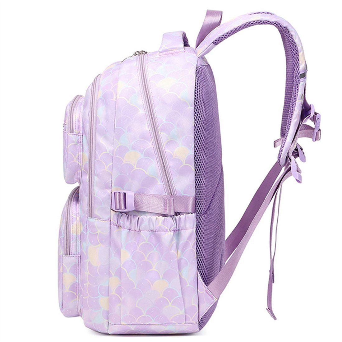 3er Student wasserdichter Set, Kinderrucksack Schulrucksack DÖRÖY Lila Rucksack Schulranzen,