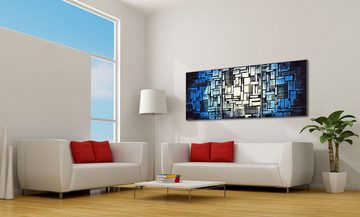 WandbilderXXL XXL-Wandbild Ice Cube 210 x 70 cm, Abstraktes Gemälde, handgemaltes Unikat
