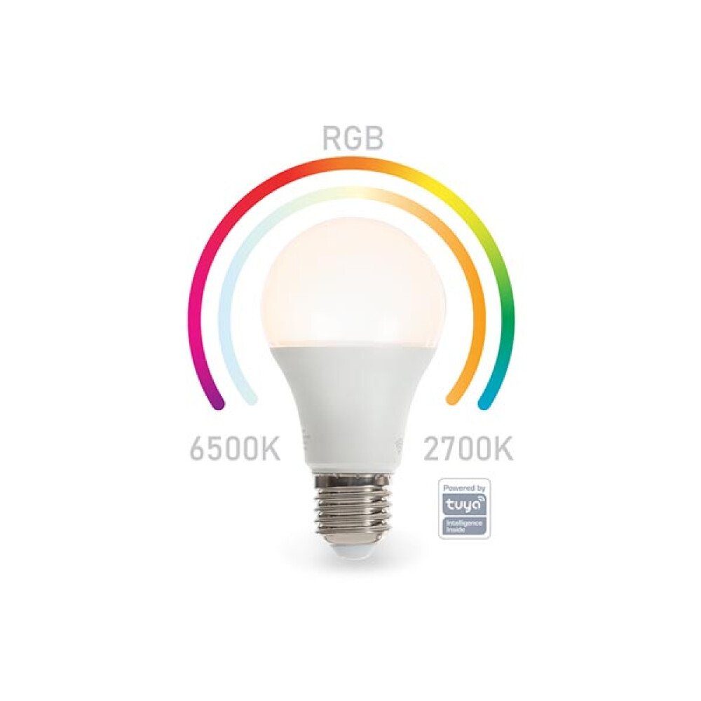 PEREL Tischleuchte RGB SMART-WI-FI-LAMPE - KALTWEIß & WARMWEIß - E27 - A60