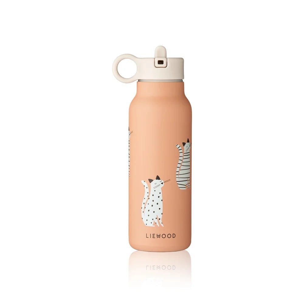 Liewood Isolierflasche Liewood Kinder Wasserflasche, Trinkflasche Falk 350 ml - Recycelter, Edelstahl, Isoliert, Auslaufsicher, Farbe: Katze / Toskana rosa