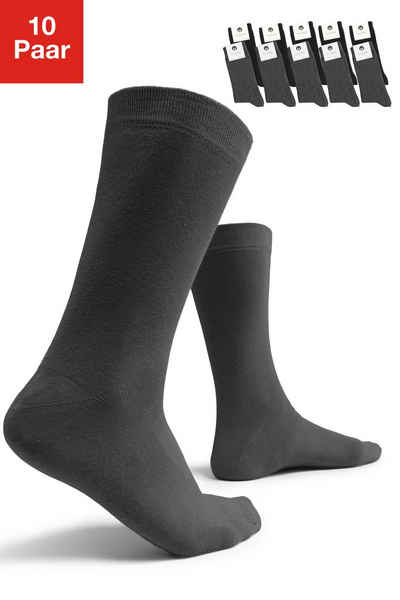 Burnell & Son Businesssocken »Socken für Damen & Herren« (Set, 10-Paar) mit Komfortbund aus Baumwolle