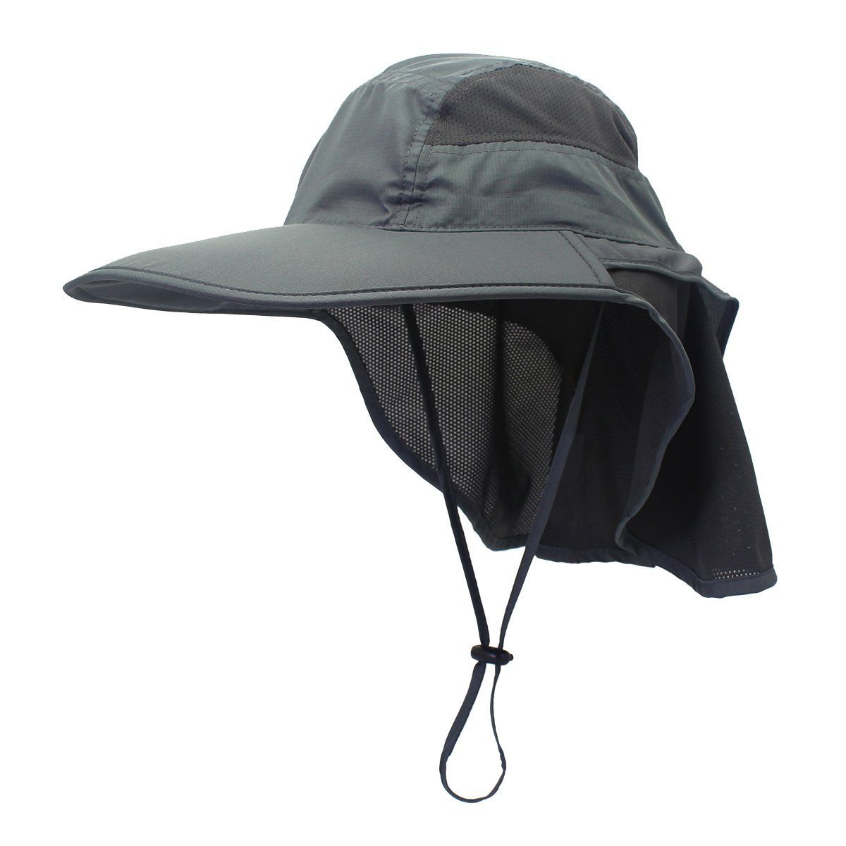 FOUORTUNATE-BEE Sonnenhut Sonnenhut mit Nackenschutz UV Schutz Outdoor Hut Faltbar Unisex Für Wandern Angeln Strand Camping Safari und Outdoor Reisen