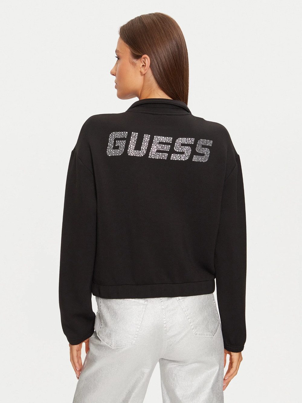 Guess Sweatshirt - Sportlicher Glamour – CECILIA SCUBA ZIP SWEATSHIRT