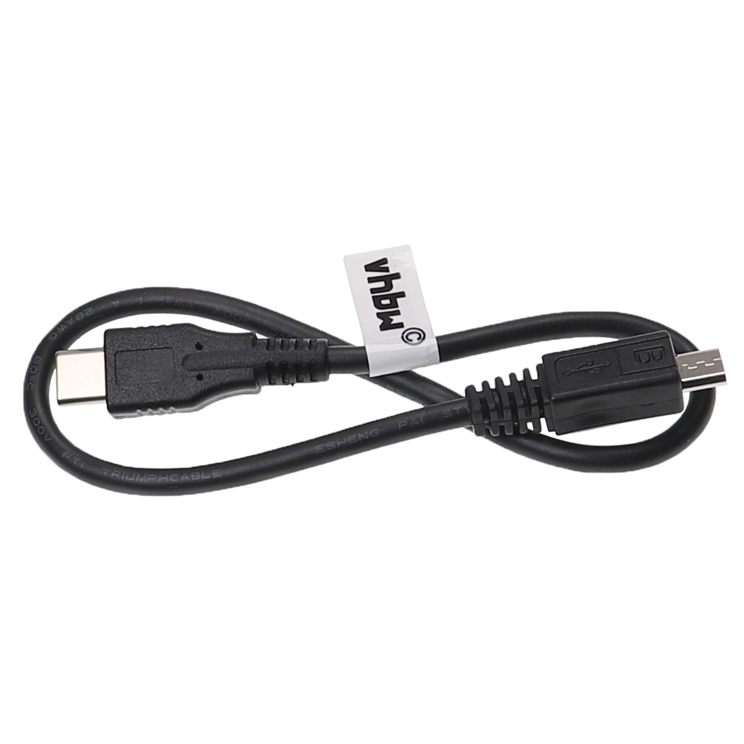 vhbw für Tablet / Notebook / Computer / Smartphone USB-Kabel, (30 cm), Universelles USB-Kabel 2in1 Ladekabel für diverse Geräte, wie z.B.