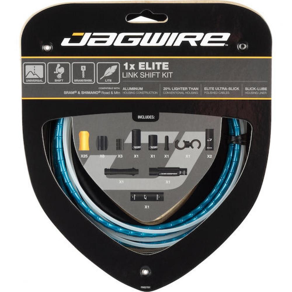 Jagwire Schaltzug Jagwire Schaltzugset Road & Mountain Elite Link 1x Blau - Kompressions