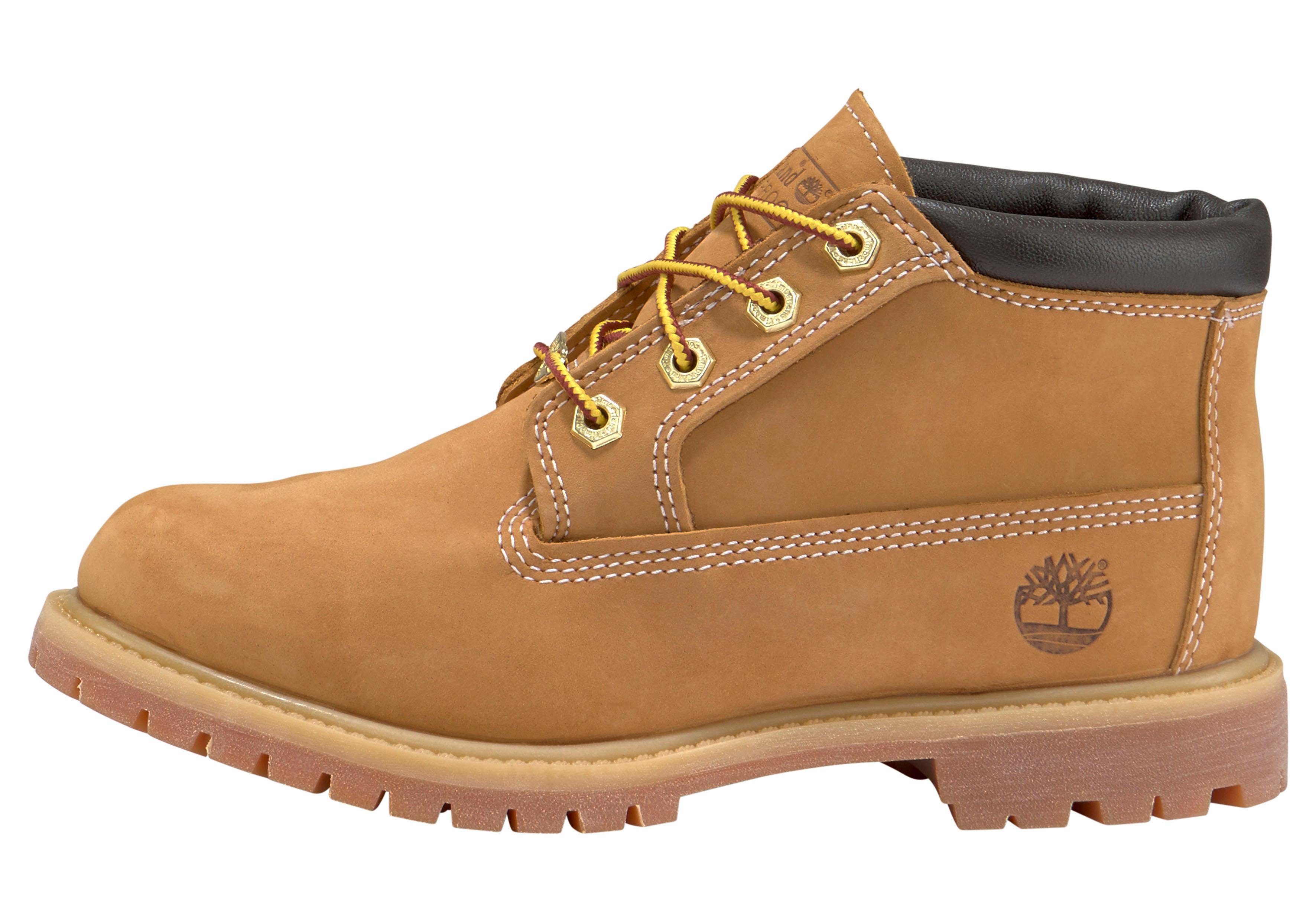 Timberland Nellie Chukka Double Schnürboots Wasserdicht Wheat-Nubuck-with-Black-Collar