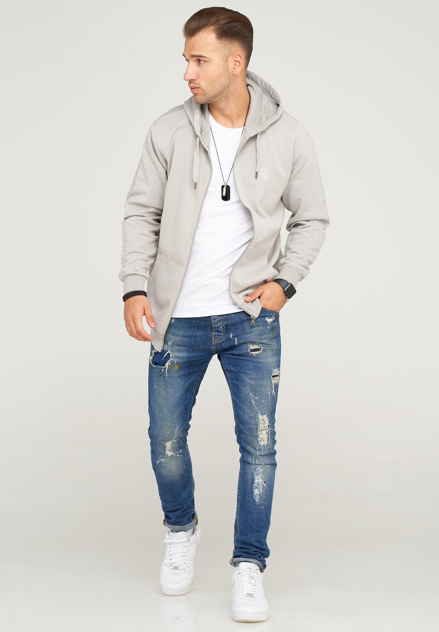 SOULSTAR Sweatjacke BUDAPEST im schlichten Basic-Look