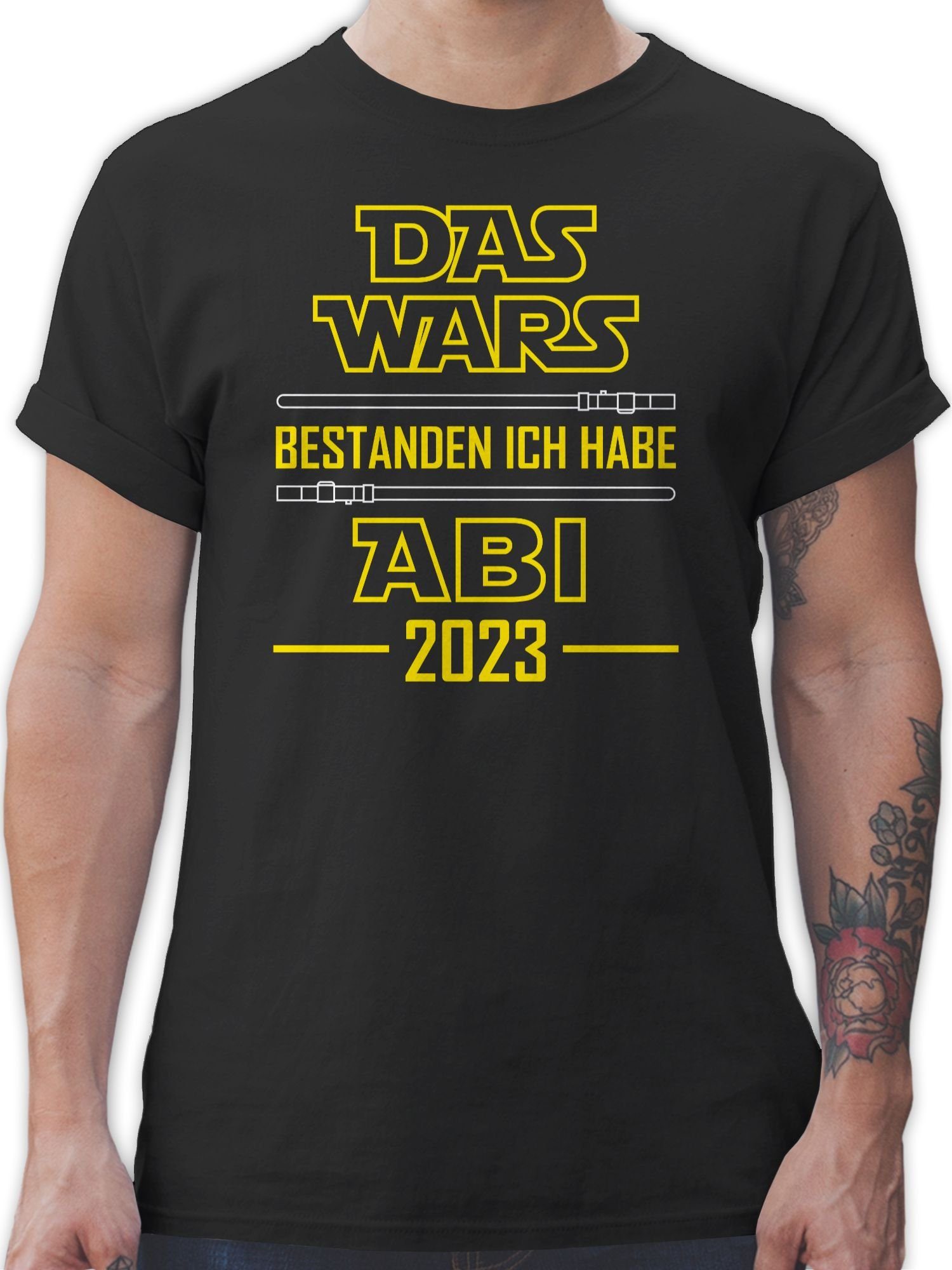 Shirtracer T-Shirt Das Wars bestanden ich habe Abi 2023 Abitur & Abschluss 2024 Geschenk 01 Schwarz