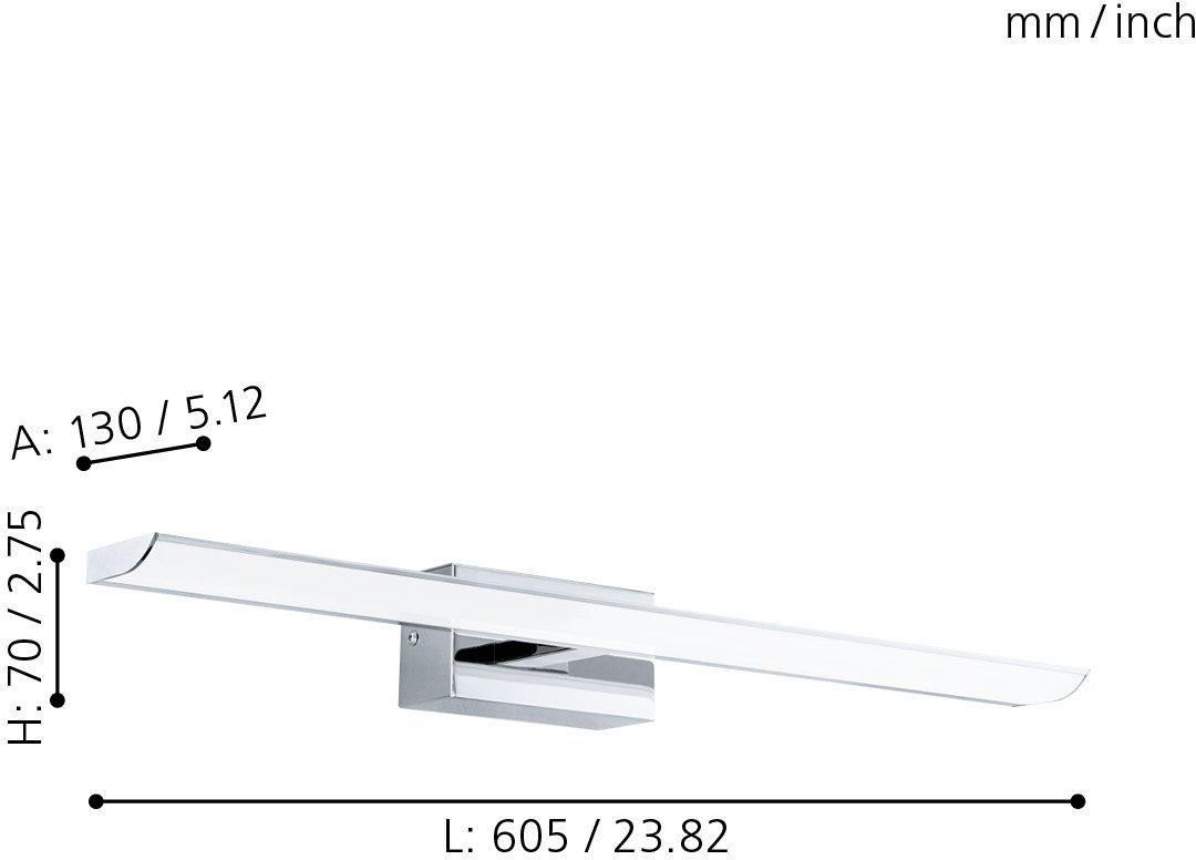 LED TABIANO-C, Tageslichtweiß, Farbwechsel, + Warmweiß, BLE, integriert, APP Smart Home, EGLO EGLO RGB über Spiegelleuchte Steuerung Bluetooth, Neutralweiß, fest CCT, Dimmfunktion, CONNECT, Kaltweiß, Fernbedienung,