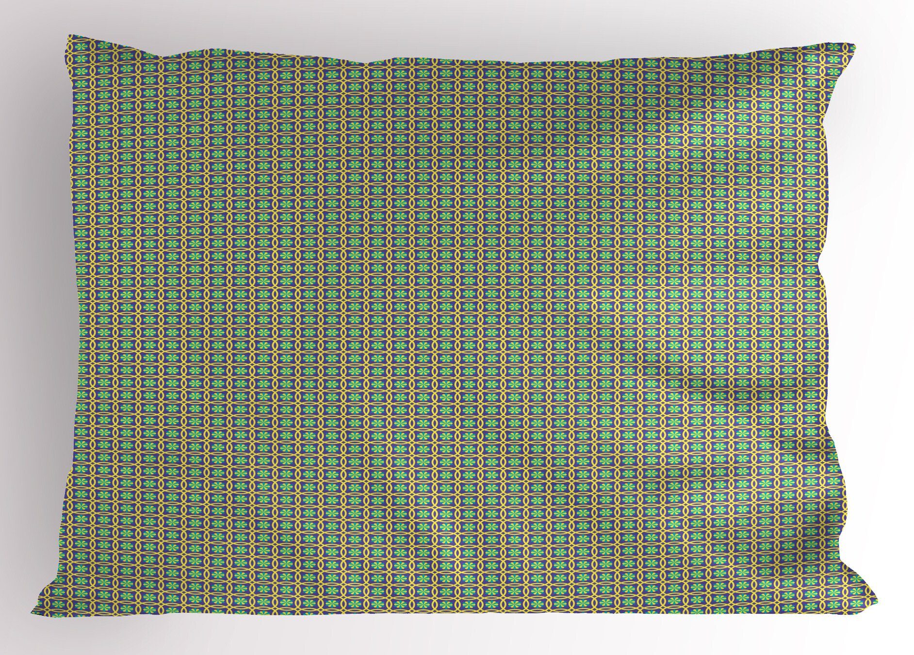 Kissenbezüge Dekorativer Standard King Size Gedruckter Kissenbezug, Abakuhaus (1 Stück), Geometrisch Motiv in Kreisen Symmetrie