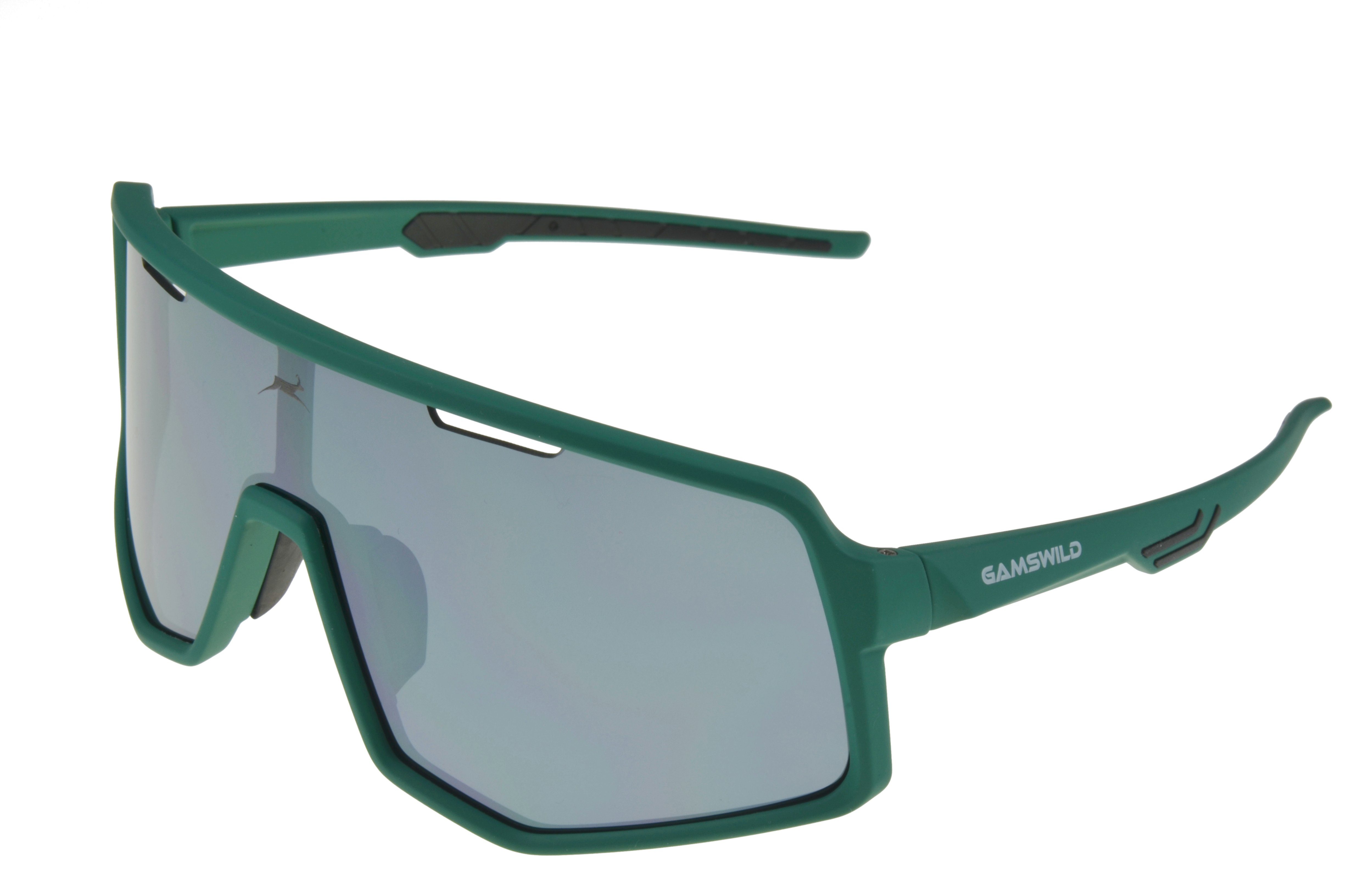 Gamswild Sonnenbrille WS4042 Sonnenbrille Fahrradbrille Skibrille Damen Herren Unisex TR90 Unisex, lila, schwarz-blau, schwarz-rot, grün mintgrün
