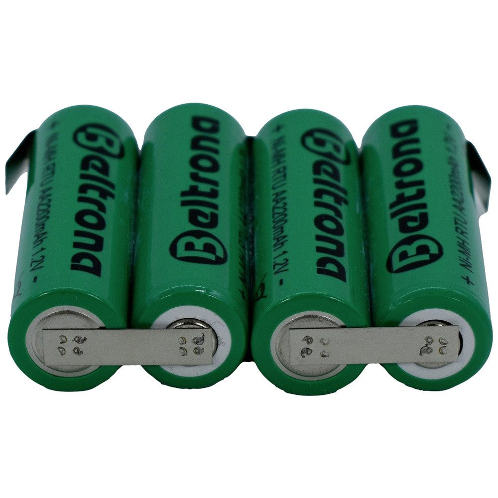 Beltrona Beltrona RTU4AAZ Akkupack 4x Mignon (AA) Z-Lötfahne NiMH 4.8 V 2200 mA Akkupacks 2200 mAh