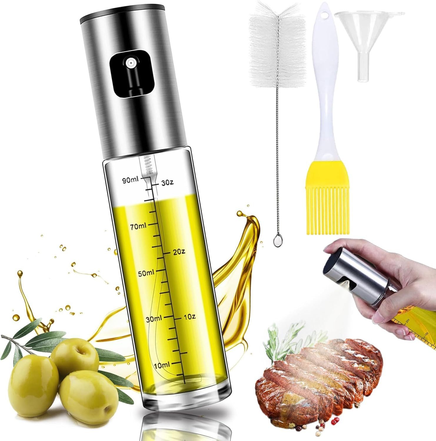 Essigspender Verstärkter Ölzerstäuber zum Kochen, Ölsprühflasche