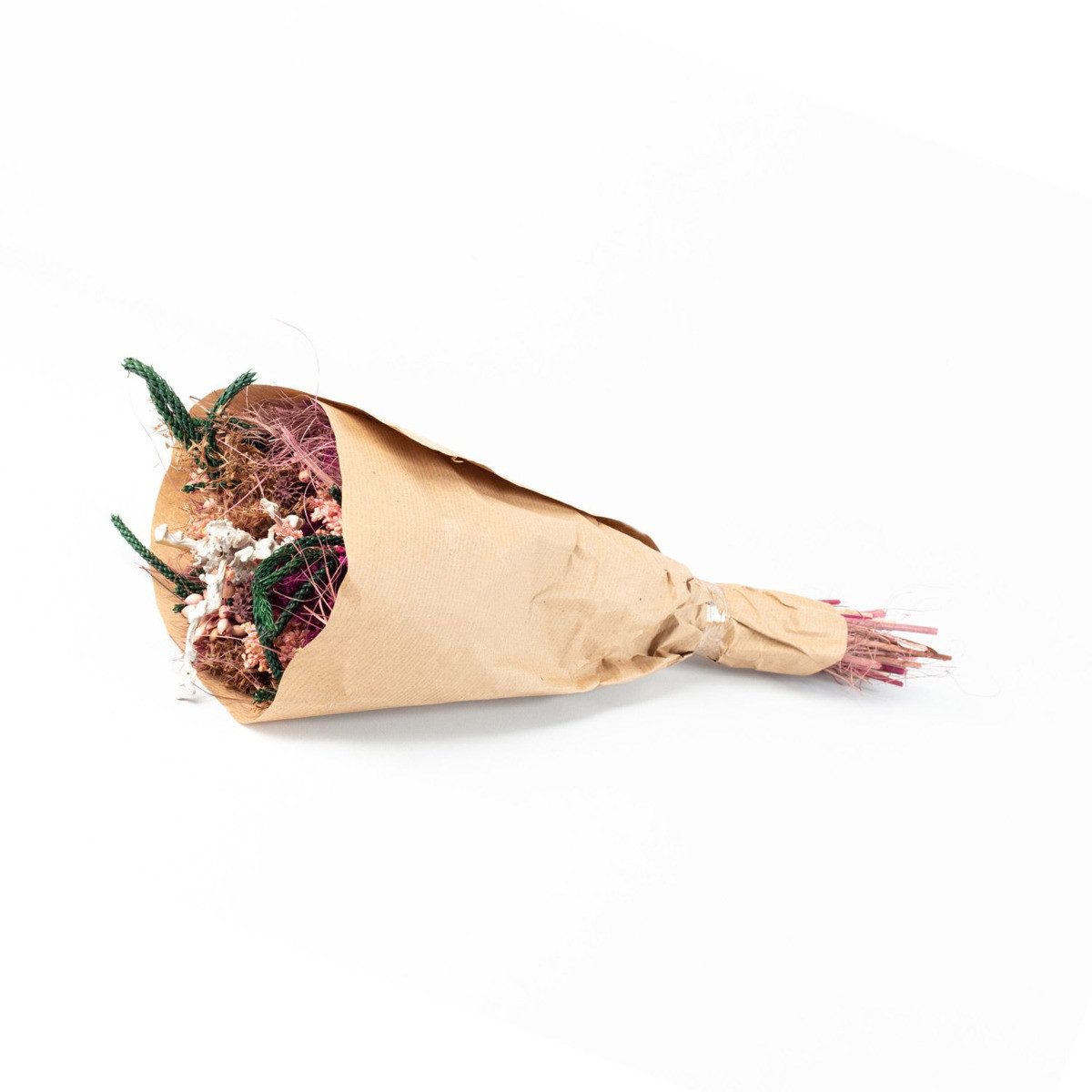 Trockenblume Trockenblumenstrauß Harriet mit Manschette, pink, 40 cm, Ø20 cm, artplants, Höhe 40.0 cm