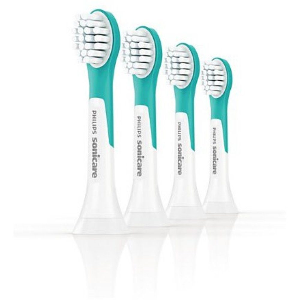 Philips Aufsteckbürsten HX6034/33 Sonicare for Kids (4er) - Ersatz Aufsteckbürsten - weiß, Packung, 4 Stück