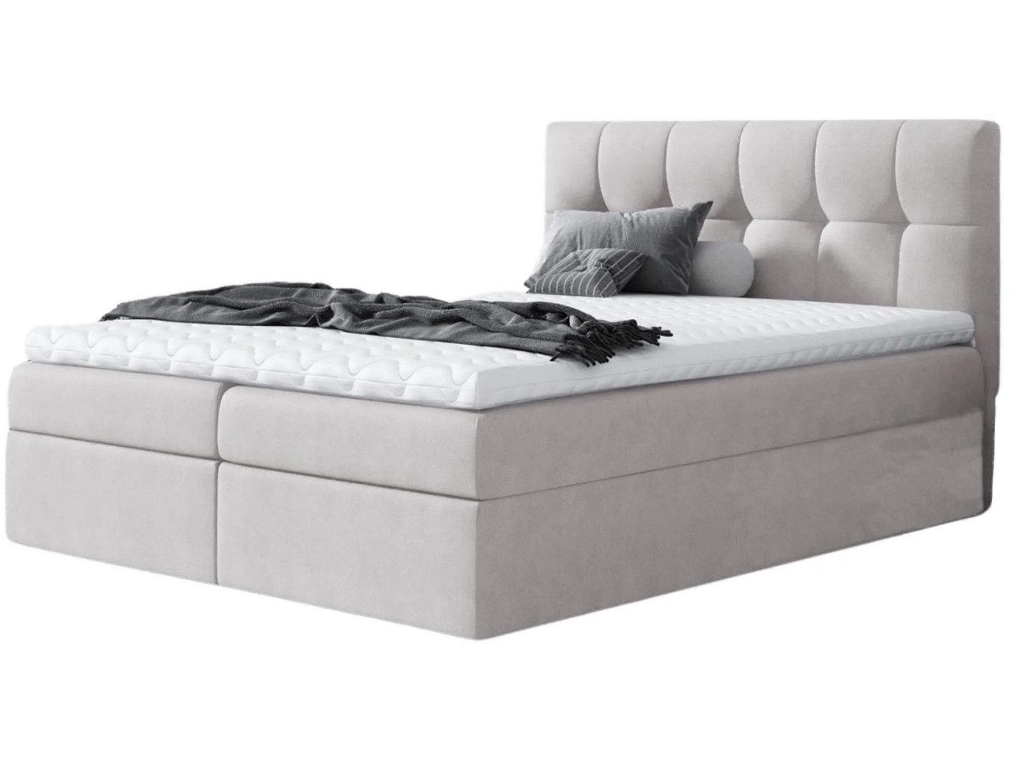 Beautysofa Boxspringbett Kontinentales Bett mit Matratze und Behälter inklu günstig online kaufen