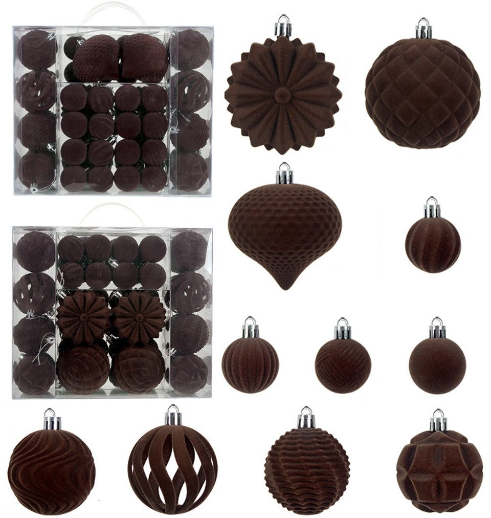 Bomiclss Weihnachtsbaumkugel 48 Stück Samt Weihnachtsbaum Kugeln, Weihnachtsbaum Dekorationskugeln