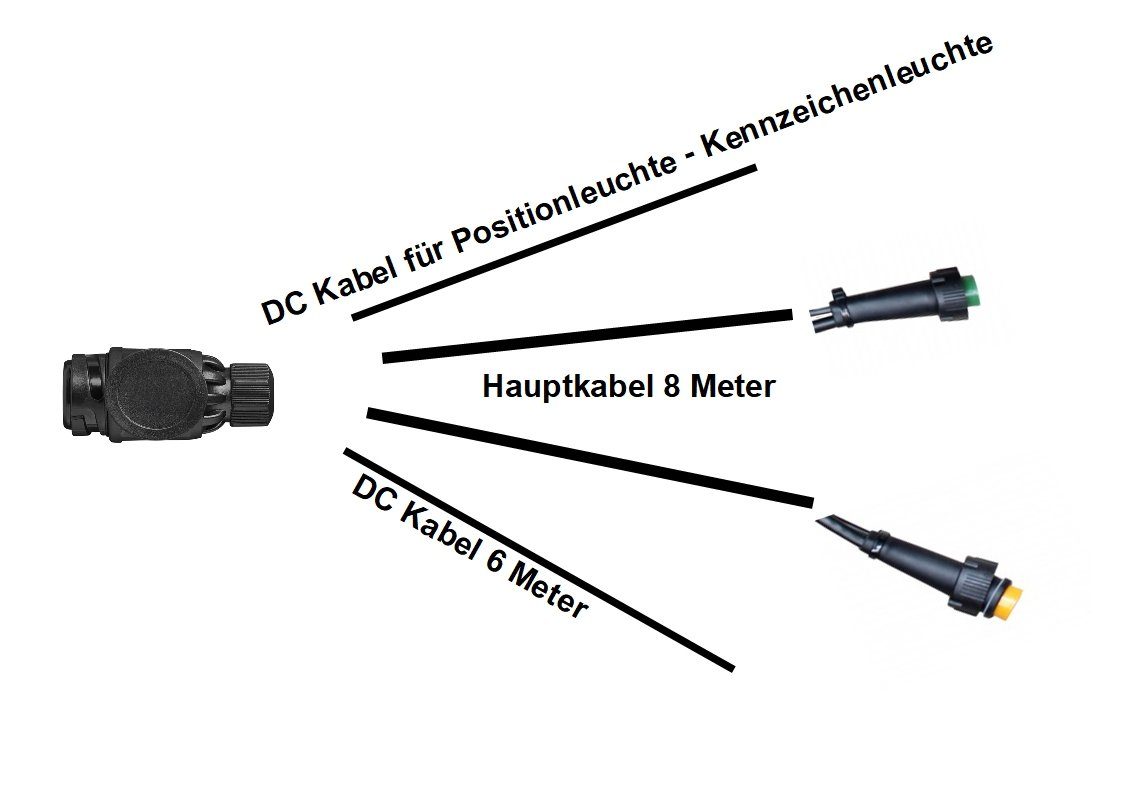 DC Kabel Kabelsatz, Anhänger-Rückleuchte + polig, 13 2x Kabelbaum Meter 6 - Meter 8