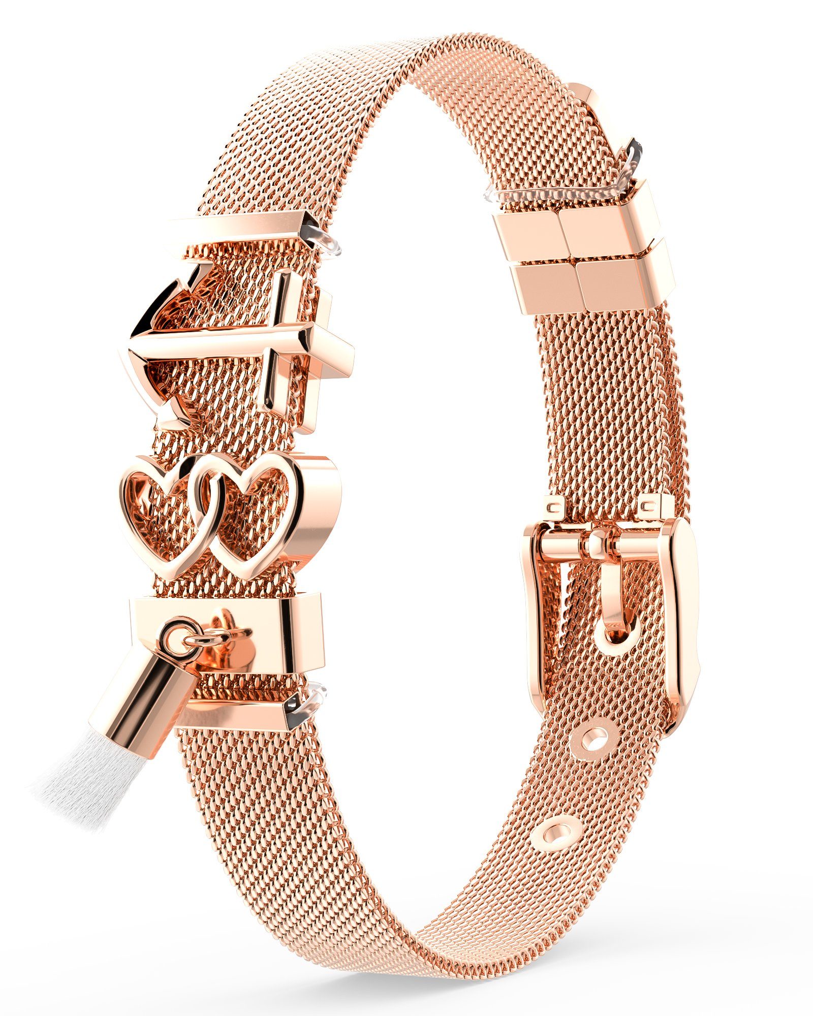 THIORA Charm-Armband Set Charmband Collection (Mesh Armband mit Charms, ink günstig online kaufen