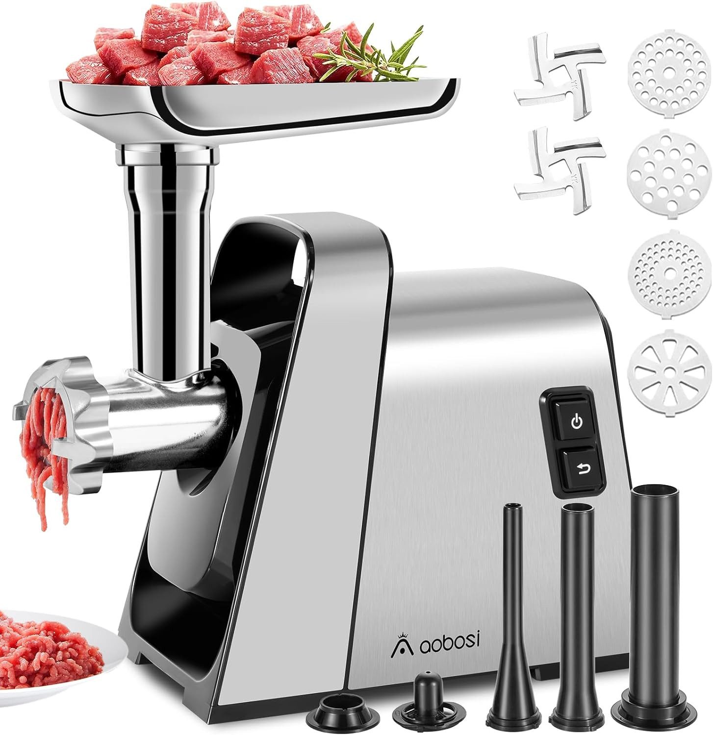 AMZCHEF Fleischwolf MGG-10OT0-SV