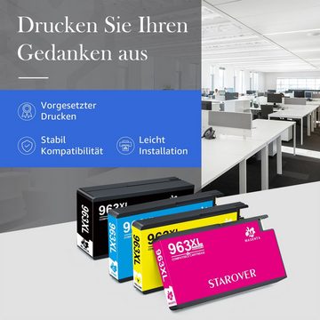 MOOHO 2 Schwarz 963 XL für HP 963 Multipack 963XL Tintenpatrone (Kompatible für HP OfficeJet Pro 9010 9012 9014 9015 9016, 9018 9019 9020 9022 9025 Serie Drucker)